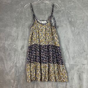 Natural Life Tiered Mini Dress Womens‎ M Sundress Ditsy Floral Boho